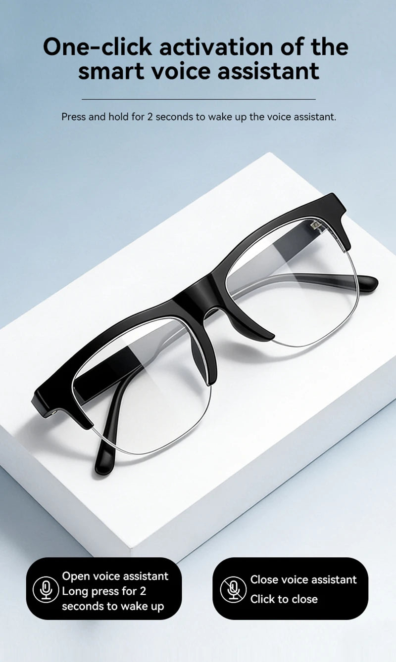 2026 New Remote Control Touch Photo Glasses Smart Glasses Recording Voice wake-up Assistant Wireless Bluetooth Smart Eyewear