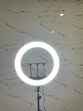 HQ-21n 21 Inch LED Ring Light Photography Lamp Set Stepless Dimmable with Phone Holders Remote Control for Selfie Makeup