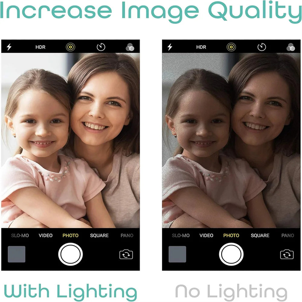 Clip on Light Reading Lights with Phone Holder Desk Lamp 360 ° Flexible Gooseneck Selfie Ring Light For Live Stream Fill Lights