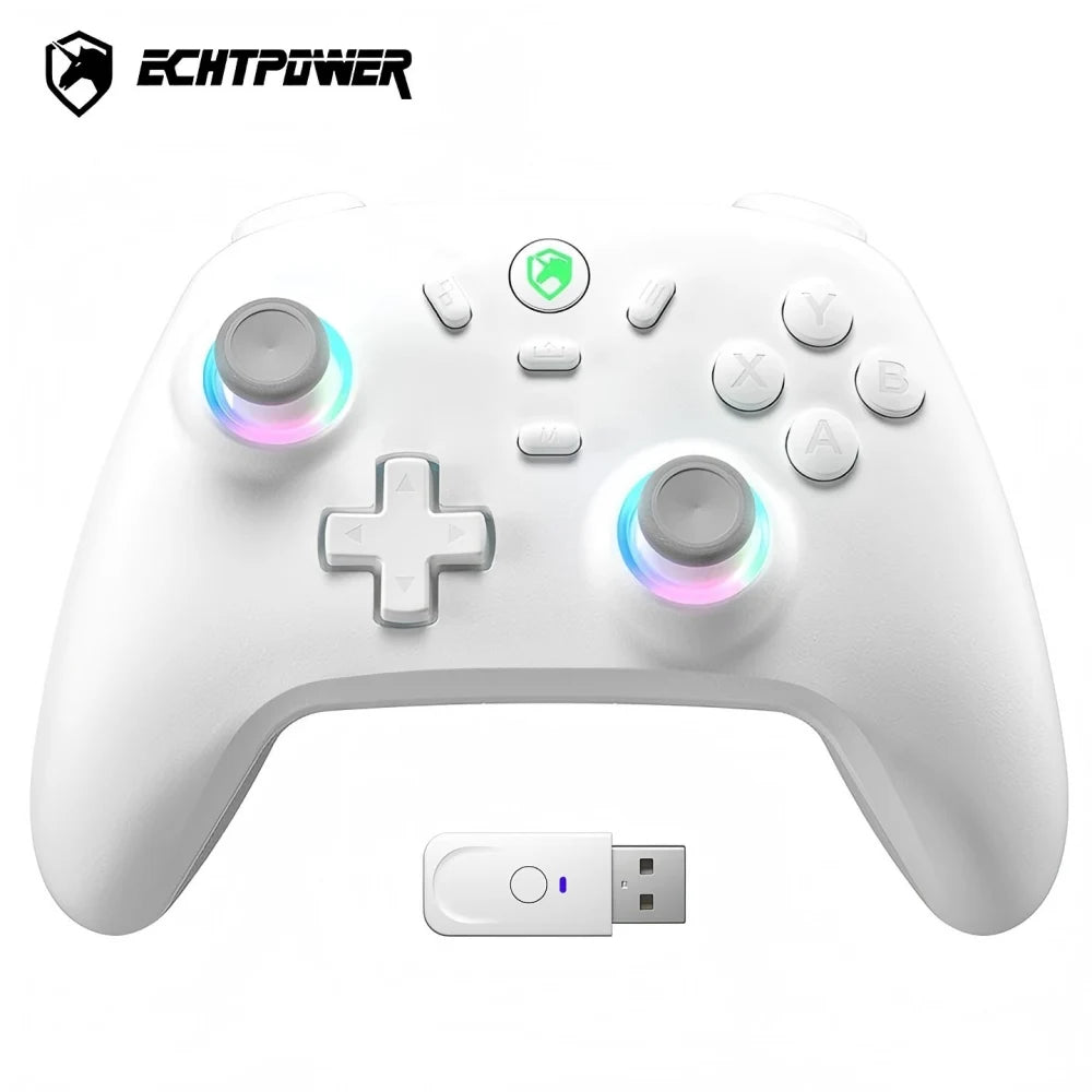 ECHTPower Hall Effect Wireless Controller for Switch OLED/Lite No Drift Joystick Wake-Up Turbo 6-Axis Gyro Programmable US Stock