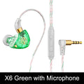 X6 3.5mm Wired Earphone Bass HiFi Headphones Stereo Girl Gift Music Earphones Musician Headset Gamer Earbuds for Huawei