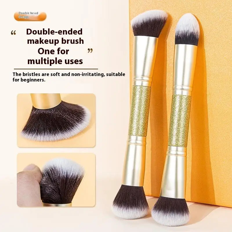 1/3 Pcs Double-Ended Foundation Makeup Brush Angled Concealer Makeup Brush For Liquid Powder Fluffy Cosmetic Tools