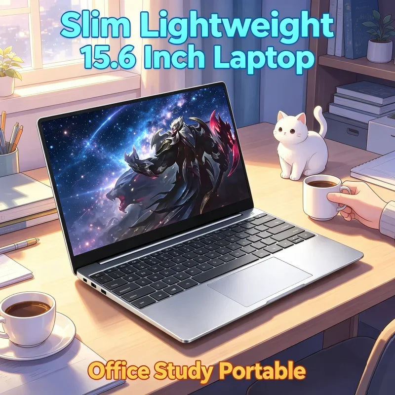 Office Study New Ultra Slim 15.6 Laptop Intel 4405U 16GB RAM 2TB SSD 1920*1080 Display Windows 11 Pro
