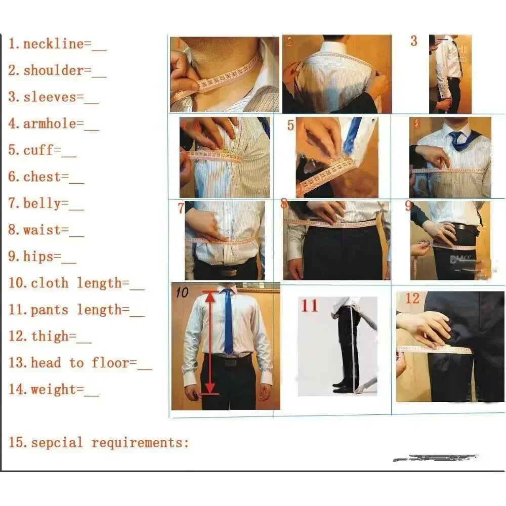 Chic Stand Collar Men Suit 2 Pieces Single Breasted Slim Fit Formal Business Jacket Pants Set Tuxedo Daily Casual Outfit
