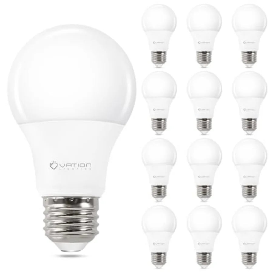 12 Pack A19 LED Light Bulbs, 40 Watt Equivalent with E26 Medium Base, Efficient 5W, 450 Lumens Non-Dimmable LED Bulbs, ETL/UL L