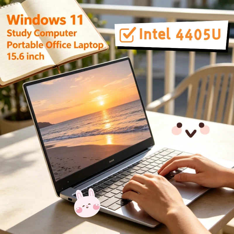 Office Study New Ultra Slim 15.6 Laptop Intel 4405U 16GB RAM 2TB SSD 1920*1080 Display Windows 11 Pro