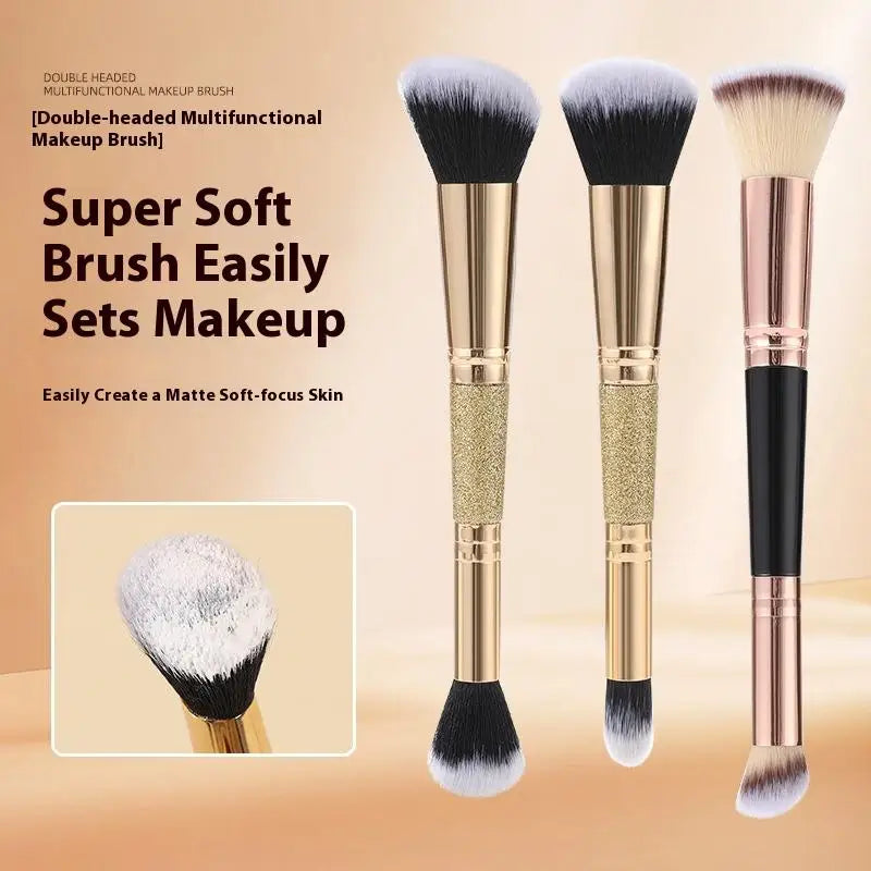 1/3 Pcs Double-Ended Foundation Makeup Brush Angled Concealer Makeup Brush For Liquid Powder Fluffy Cosmetic Tools