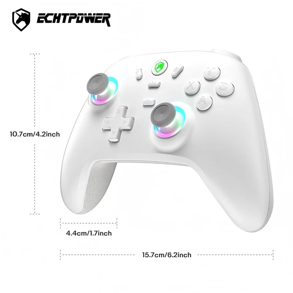 ECHTPower Hall Effect Wireless Controller for Switch OLED/Lite No Drift Joystick Wake-Up Turbo 6-Axis Gyro Programmable US Stock