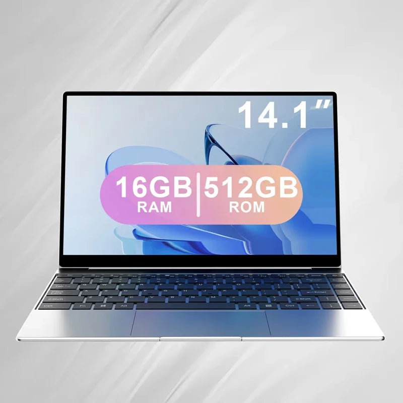15.6 Inch Large Screen Laptop Intel 4405U 16GB RAM 2TB SSD Win11 Pro Portable Business Student Computer