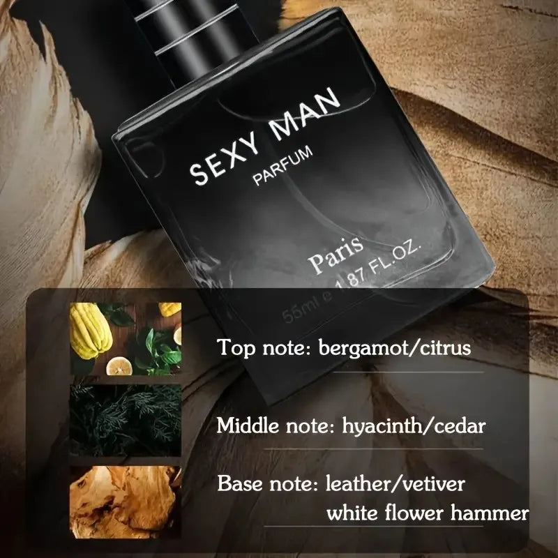 1.86 oz. Elegant men's cologne, perfume spray, romantic couple's perfume, fresh wood fragrance, lasting charming fragrance, release sexy charm, perfect dating gift, party, boyfriend or husband