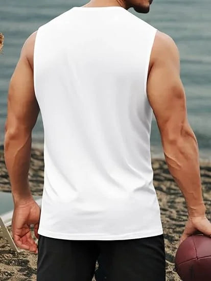 Men's Tank Top Sets 2026 Summer Quick drying running oversize sports  seaside jogging suit beach 2 piece set Breathable