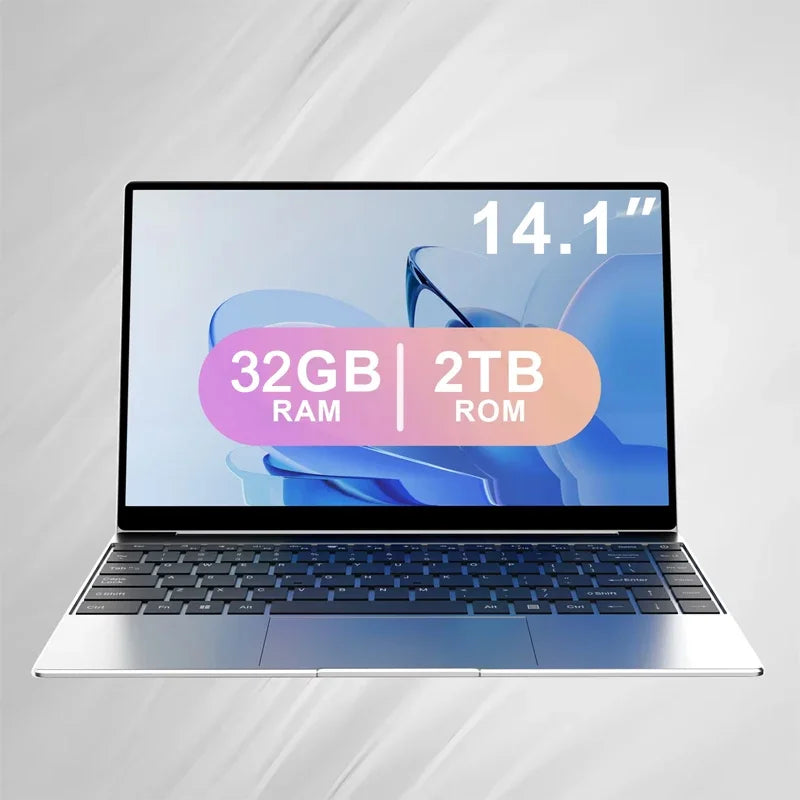 New Arrival Compact Laptop 1920*1080 HD Display Intel N3700 16GB+2TB SSD Home Entertainment Notebook