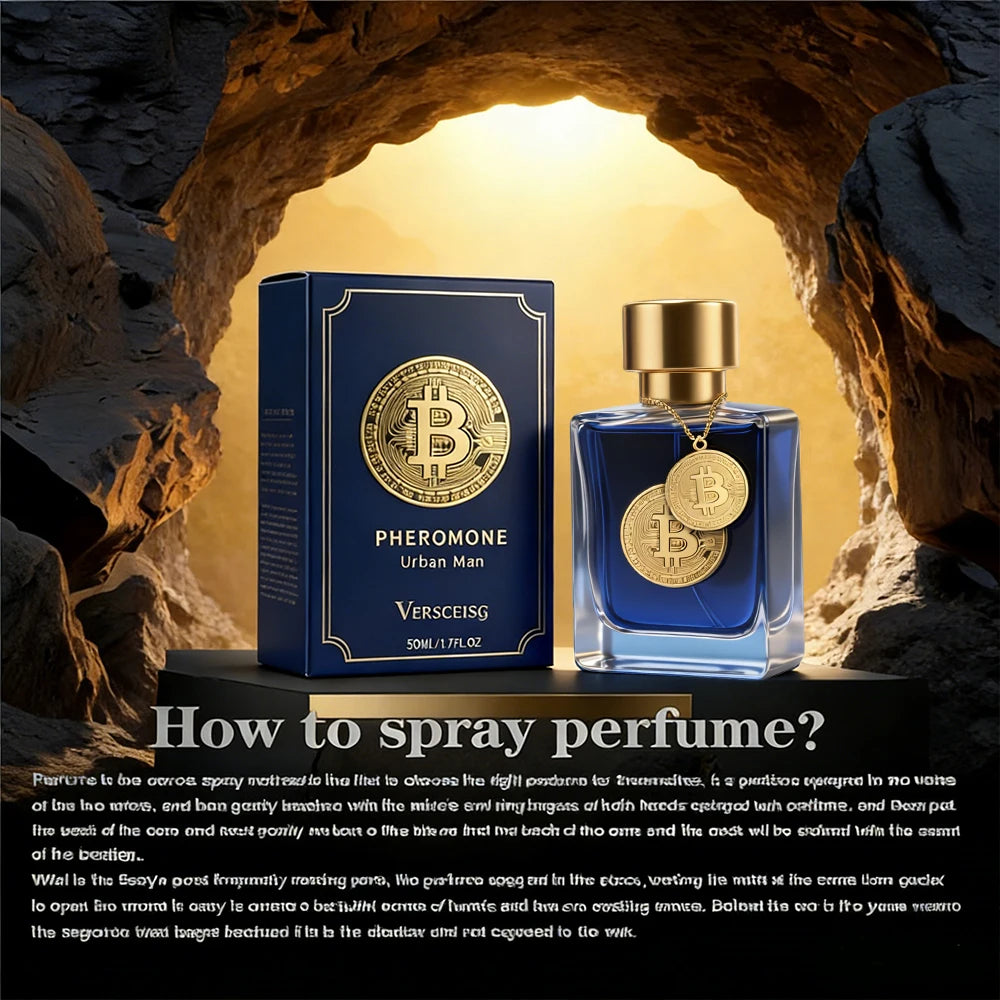 1 Bottle Of Bitcoin Collection Level 50ml/1.7FL.OZ Men's Perfume+Pendant Bitcoin Collection Level Christmas/Birthday Gift Set Party Dinner Essential Gift Travel Holiday Anniversary Winter/Christmas/Christmas Gifts For Men/Christmas Gifts