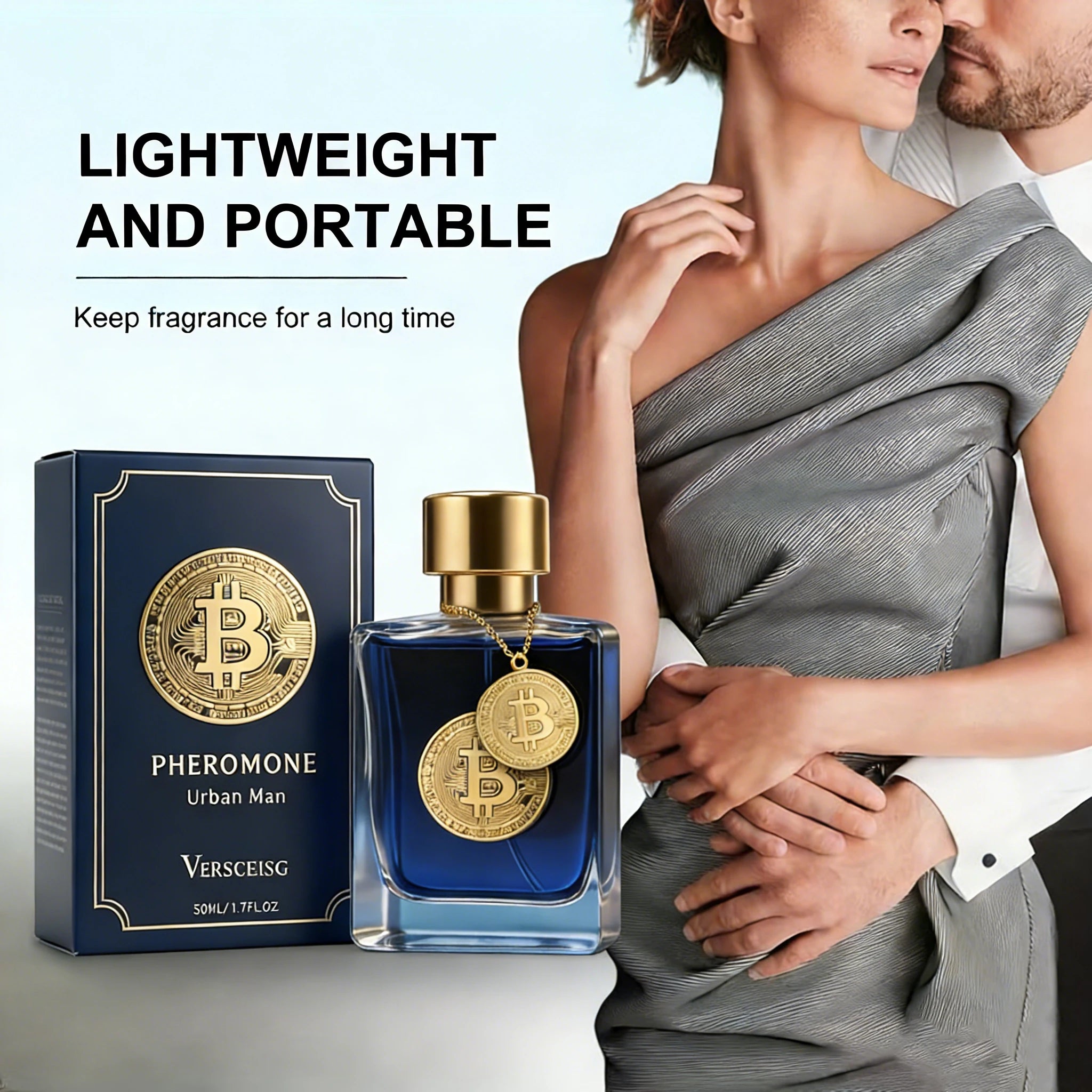 1 Bottle Of Bitcoin Collection Level 50ml/1.7FL.OZ Men's Perfume+Pendant Bitcoin Collection Level Christmas/Birthday Gift Set Party Dinner Essential Gift Travel Holiday Anniversary Winter/Christmas/Christmas Gifts For Men/Christmas Gifts