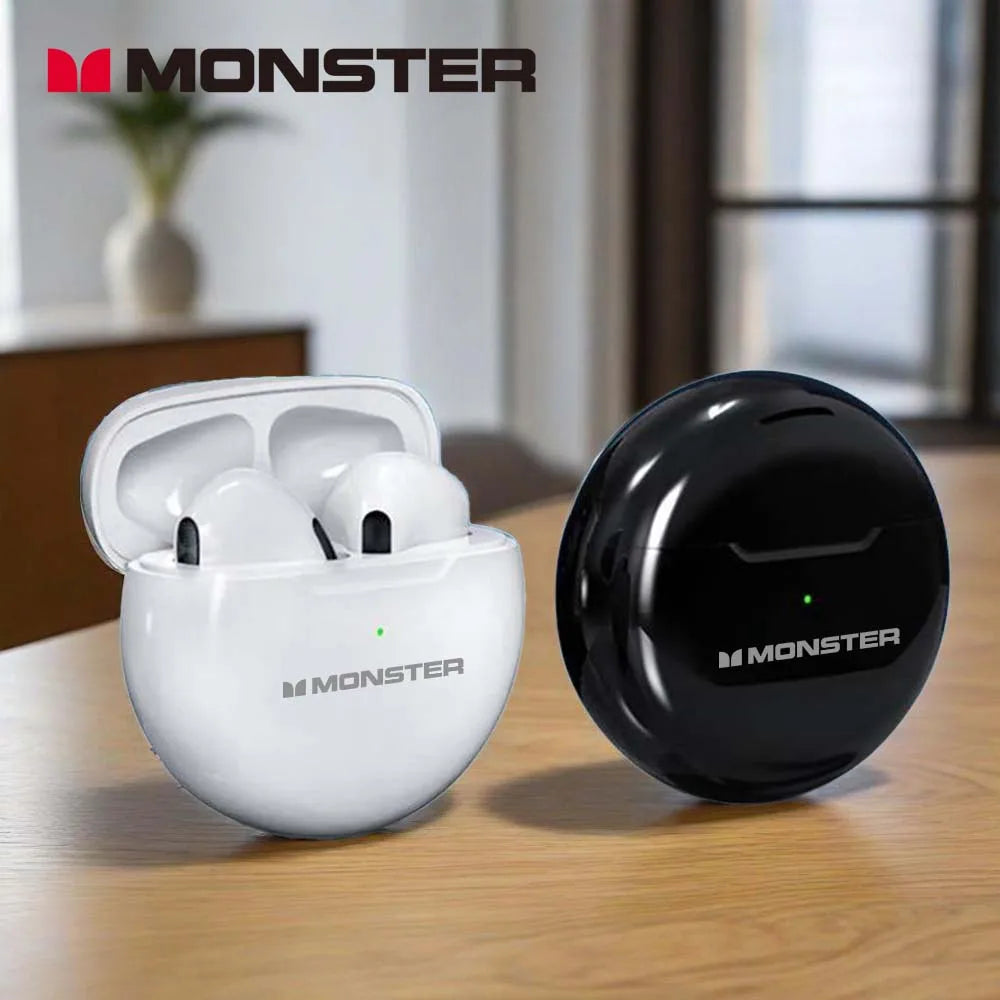 Monster Original TWS Bluetooth 5.2 Earphones Low Latency Earclip Bluetooth Headphone HD Call HiFi Music Game Sport Earbuds