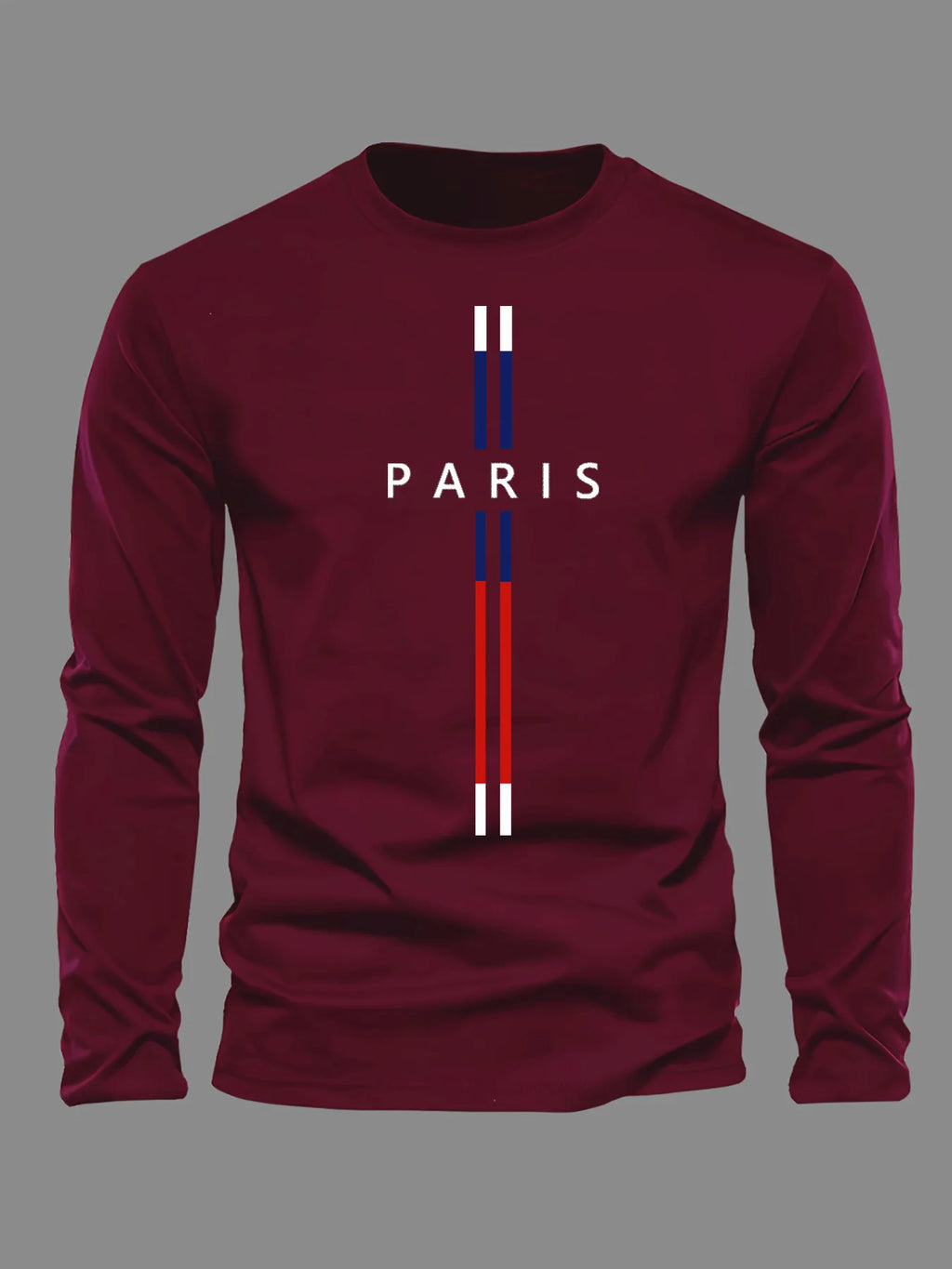 3D Paris graphic Summer T-shirt men's cotton loose Outdoor Sunscreen T-shirt sports leisure round neck long sleeved T-shirt tops