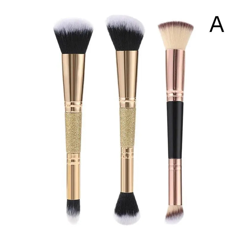 1/3 Pcs Double-Ended Foundation Makeup Brush Angled Concealer Makeup Brush For Liquid Powder Fluffy Cosmetic Tools