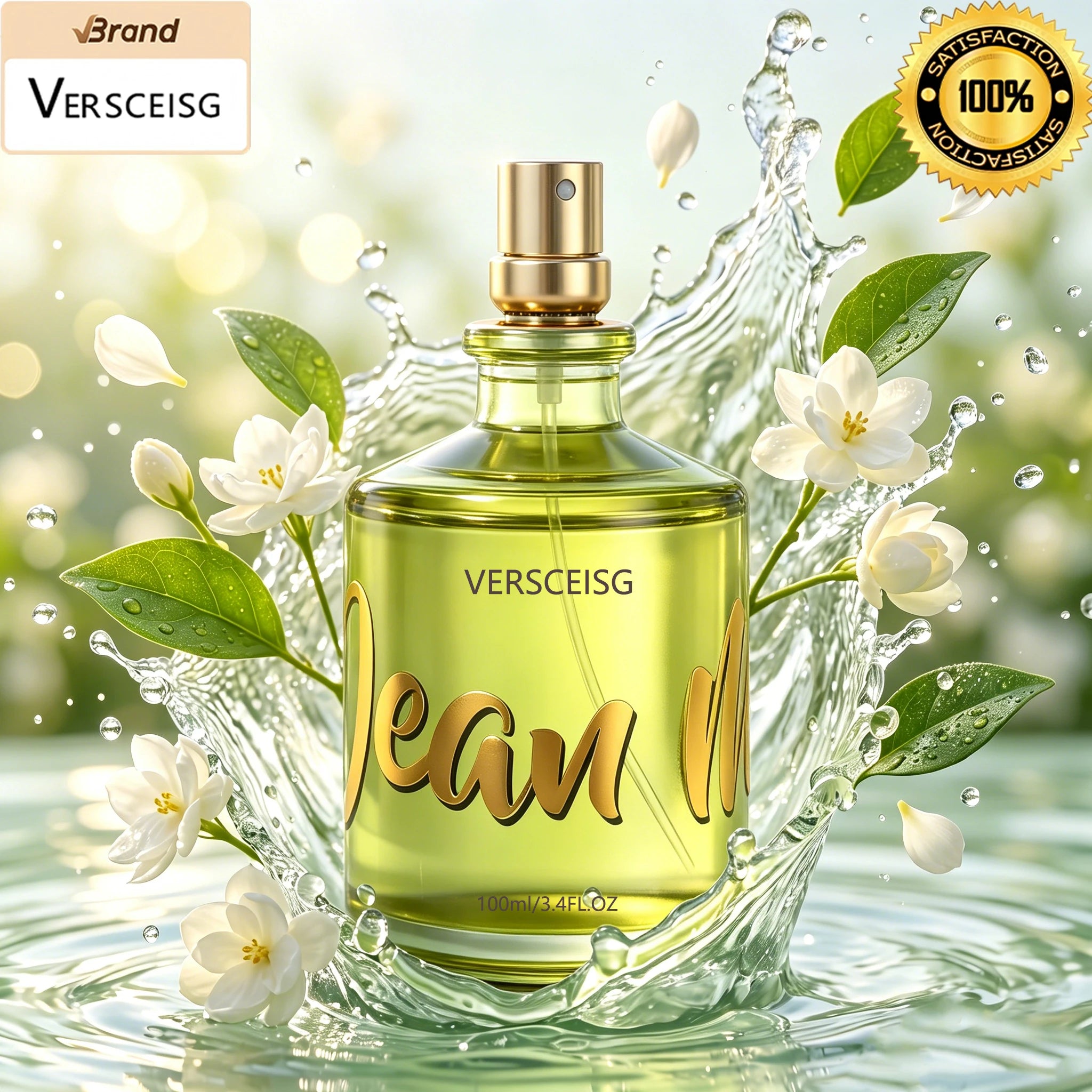 VERSCEISG 100ml Men's Cologne, Lemon & Mint Scent Long Lasting Perfume, Ideal Gift for Gentlemen, Perfect for Dating & Daily Use