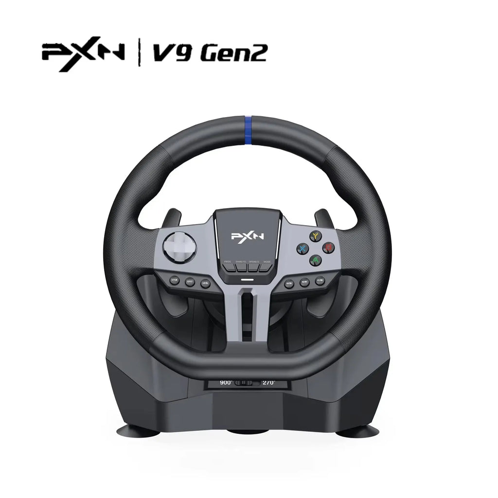 V9 Gen2 Gaming Steering Wheel 270°/900° Racing Wheel Volante for PS4/PS3/PC Windows 8,10,11/Switch/Xbox One/Xbox Series X/S