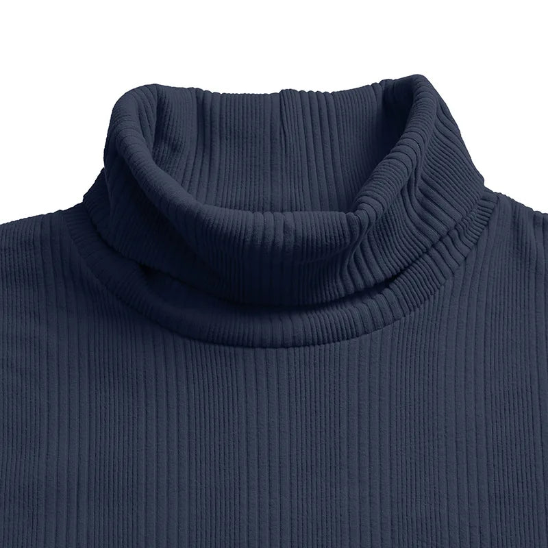 Men's Half Turtleneck Sweater Autumn Winter Soild Long-sleeved T-shirt High Elastic Slim Fit Pullover Thickened Bottoming Shirt