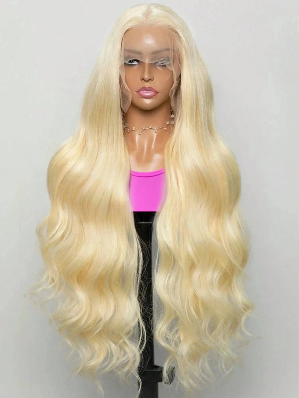 613 HD Lace Frontal Wig 13x6 Blonde Human Hair Wigs 220 Density Body Wave Lace Front Wigs Colored Human Hair Pre Plucked 40 Inch