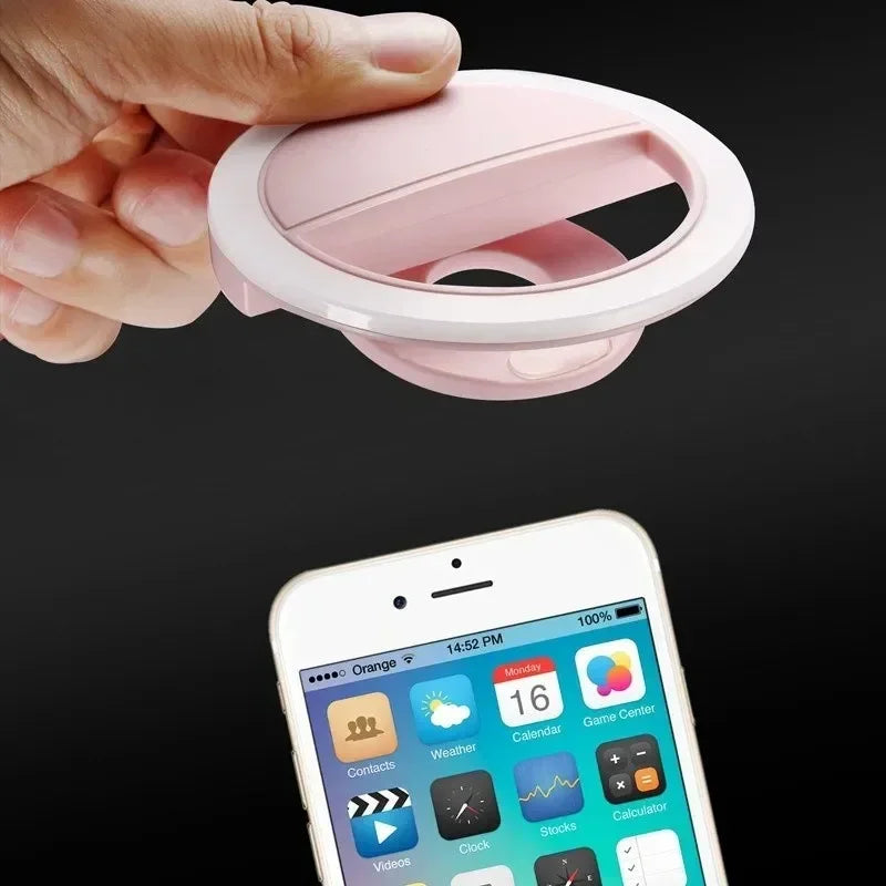 Selfie Light Clip On Light For iPhone Samsung POCO Phone Light Ring Video Photo Lamp Flashlight Back Light USB Charge