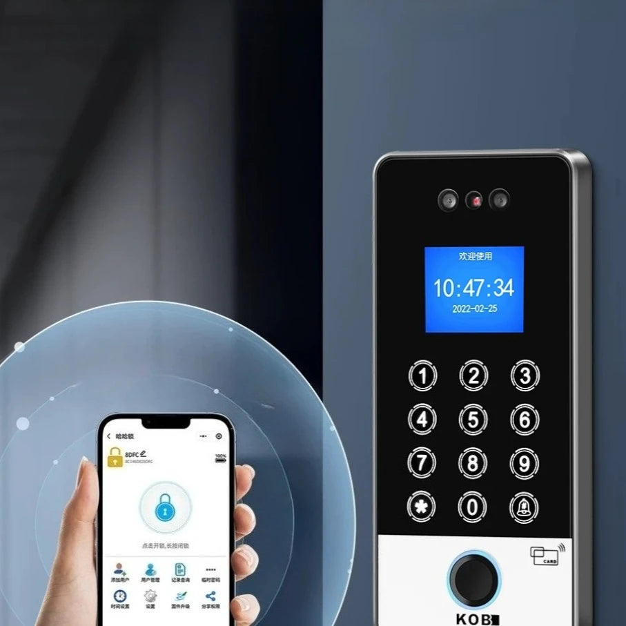 KOB Dynamic Face Access Control All-in-One Machine Swipe Card Password Fingerprint Remote Access Control WIFI Mini Program