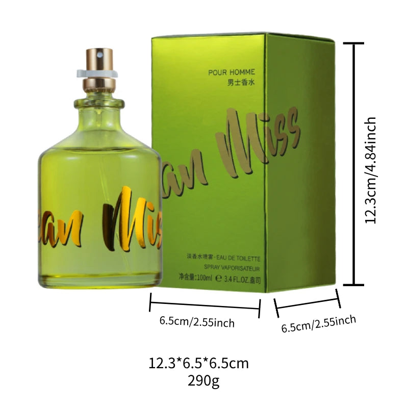 VERSCEISG 100ml Men's Cologne, Lemon & Mint Scent Long Lasting Perfume, Ideal Gift for Gentlemen, Perfect for Dating & Daily Use