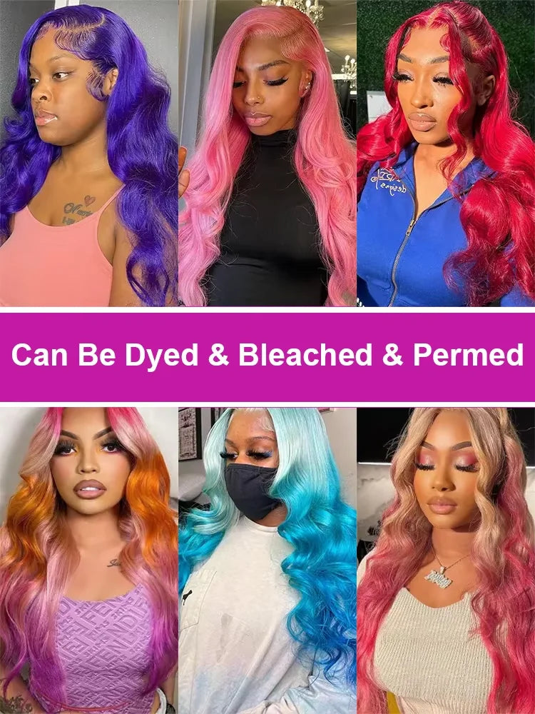 613 HD Lace Frontal Wig 13x6 Blonde Human Hair Wigs 220 Density Body Wave Lace Front Wigs Colored Human Hair Pre Plucked 40 Inch