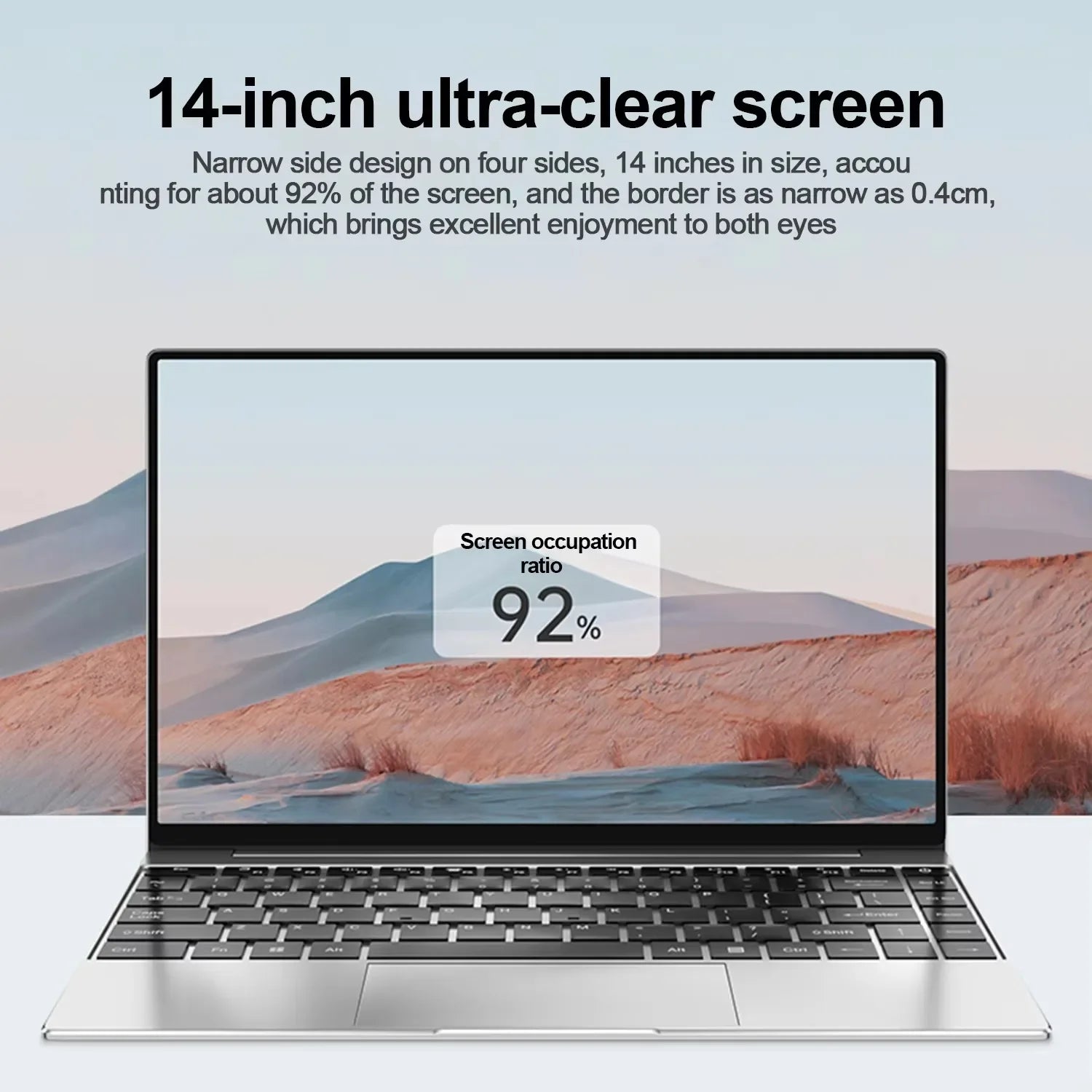 2026 New 15.6" Ultra‑Slim Laptop, Intel 4405U, Windows 11 Pro, 16GB RAM, 2TB SSD, 1080P FHD for Office & Study