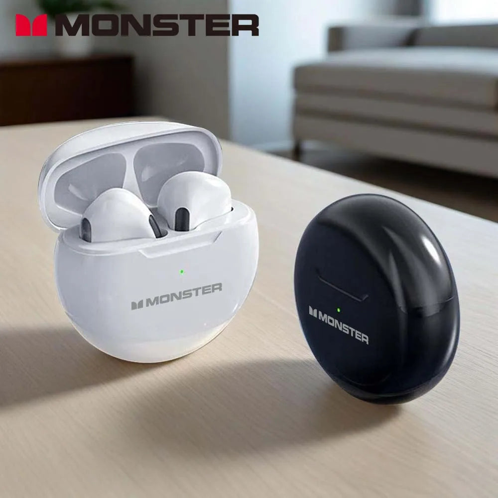 Monster Original TWS Bluetooth 5.2 Earphones Low Latency Earclip Bluetooth Headphone HD Call HiFi Music Game Sport Earbuds
