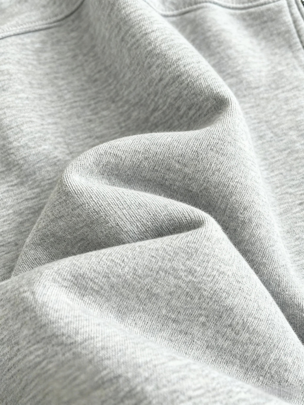 Men's gray half zipper stand up collar sweatshirt, simple and loose casual top, foreign trade men's clothing source