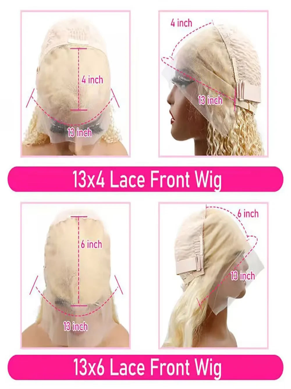 613 HD Lace Frontal Wig 13x6 Blonde Human Hair Wigs 220 Density Body Wave Lace Front Wigs Colored Human Hair Pre Plucked 40 Inch